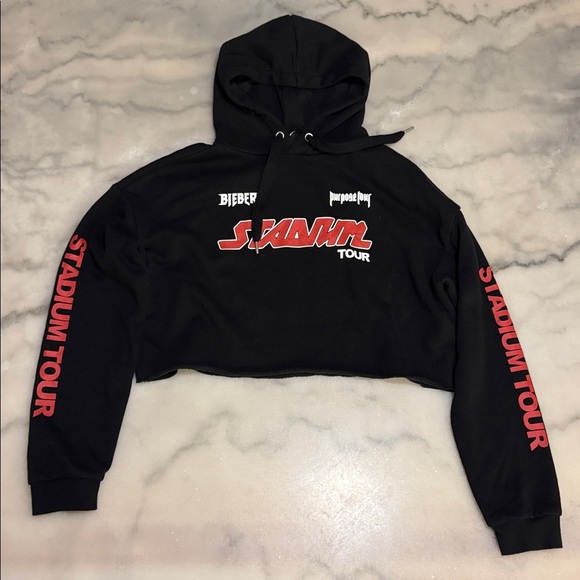 Justin Bieber x Divided - Purpose Tour Crop Hoodie - Picture 1 of 3